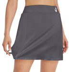 DTI Dark Grey Solid Skirtwith Pocket