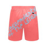 Descendants of the Island Coral 2 Men's Mid-Length Beach Shorts (ModelL51)