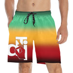 Africa Blur Men's Mid-Length Beach Shorts