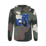 Descendants of the Island Dolphin Camo 9 Blue Men's All Over Print Full Zip Hoodie (Model H14)