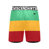 Africa Block Men's Mid-Length Beach Shorts