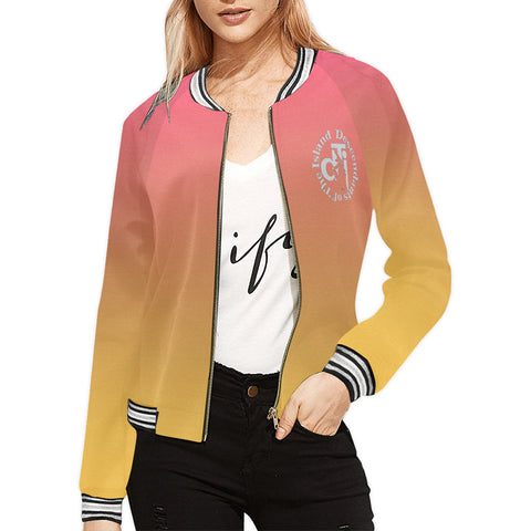 Descendants of The Island flower Horizontal Stripes Jacket