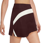 DTI Burgundy and White Stripe Skirt with Pocket