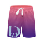 Descendants of the Island Coral Blueberry Men's Mid-Length Beach Shorts