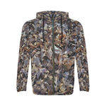 Descendants of the Island Hunt Club Camo Leaves Men's All Over Print Full Zip Hoodie (Model H14)