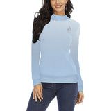 Descendants of the Island Powder Women's All Over Print Mock Neck Sweater(ModelH43)