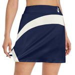 DTI Royal Navy and White Stripe Skirt with Pocket