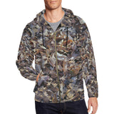 Descendants of the Island Hunt Club Camo Leaves Men's All Over Print Full Zip Hoodie (Model H14)