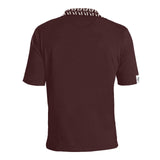 DTI Burgundy Collar Design Polo Men's Shirt