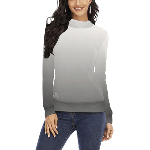 Descendants of the Island Sexy Silver Women's All Over Print Mock Neck Sweater(ModelH43)