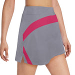 DTI Dark Grey and Hot Pink Stripe Skirt with Pocket