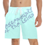 Descendants of the Island Aqua Men's Mid-Length Beach Shorts