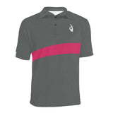 DTI Dark Grey and Pink Polo Men's Shirt