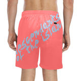 Descendants of the Island Coral 2 Men's Mid-Length Beach Shorts (ModelL51)