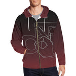 Descendants of the Island Bulldog Men's All Over Print Full Zip Hoodie (Model H14)