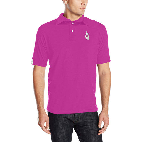 DTI Hindi Pink Polo Men's Polo Shirt