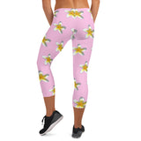 Descendants of the Island Plumeria Bubblegum Capri Leggings