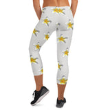 Descendants of the Island Plumeria Platinum Capri Leggings