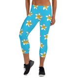 Descendants of the Island Plumeria No. 2 Capri Leggings