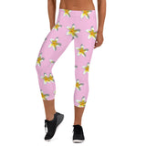 Descendants of the Island Plumeria Bubblegum Capri Leggings