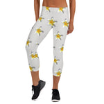 Descendants of the Island Plumeria Platinum Capri Leggings