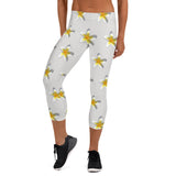 Descendants of the Island Plumeria Platinum Capri Leggings