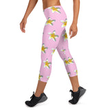 Descendants of the Island Plumeria Bubblegum Capri Leggings