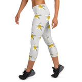 Descendants of the Island Plumeria Platinum Capri Leggings