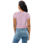 Descendants of the Island Magnolia Pink Print Crop Tee