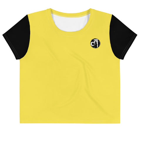 Descendants of The Island Yellow/Black Crop Tee