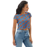 Descendants of the Island Orange Hibiscus Crop Tee