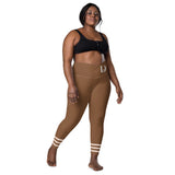 Descendants of the Island Brown and Pale Orange Crossover leggings with pockets