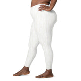 Descendants of the Island WOW - white on white Crossover leggings with pockets