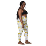 Descendants of the Island Plumeria Platinum Crossover leggings with pockets