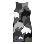 Descendants of the Island Dolphin Camo 6 Blue Cut & Sew Dress