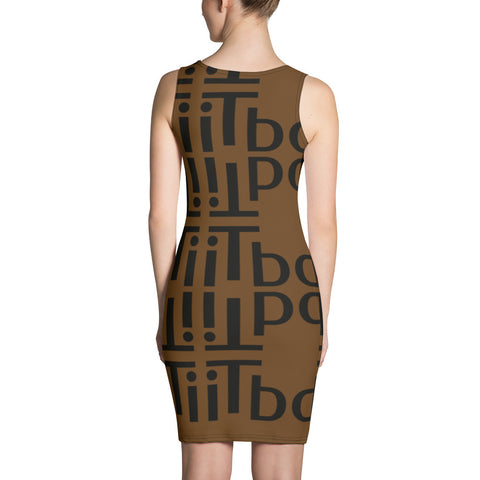 dti brown pattern Sublimation Cut & Sew Dress