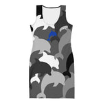 Descendants of the Island Dolphin Camo 6 Blue Cut & Sew Dress