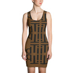 dti brown pattern Sublimation Cut & Sew Dress