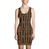 dti brown pattern Sublimation Cut & Sew Dress