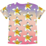 Descendants of the Island Lotus Plumeria Kids crew neck t-shirt