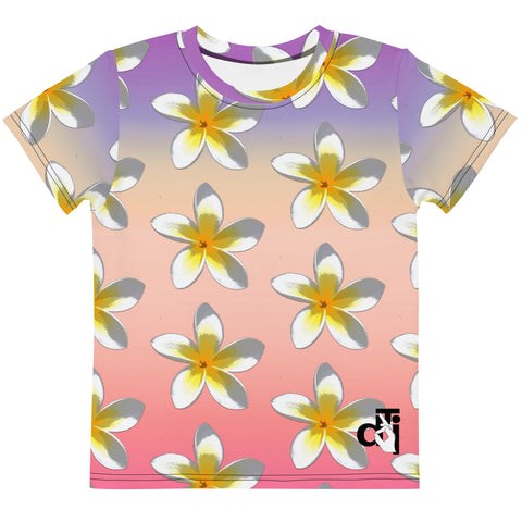 Descendants of the Island Lotus Plumeria Kids crew neck t-shirt