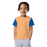 Descendants of the Island Peach and Blue Kids crew neck t-shirt