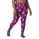 Descendants of The Island Eggplant Hand pattern Leggings with pockets