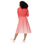 Descendants of the Island Coral long sleeve midi dress