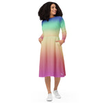 Descendants of the Island Vapors long sleeve midi dress