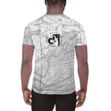 Descendants of the Island JI Map B+W Men's Athletic T-shirt