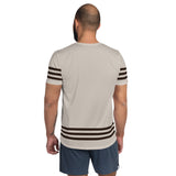 Descendants of the Island Brown Stripes Men's Athletic T-shirt