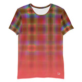 DTI Tartan Coral Men's Athletic T-shirt