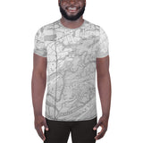 Descendants of the Island JI Map B+W Men's Athletic T-shirt