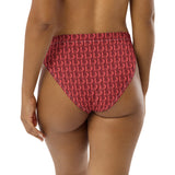 Descendans of the Island Strawberry Coral Recycled high-waisted bikini bottom